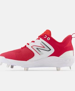 New Balance Red/White L3000v6 Metal Spikes -Wilson Shop l3000tr6 3