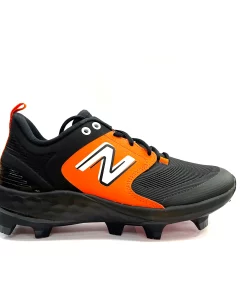 New Balance Black/Orange PL3000v6 Molded Cleats 1 New Balance Black/Orange PL3000v6 Molded Cleats -Wilson Shop pl3000O6 2