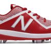 New Balance – Red/White Junior Low Rubber Baseball Cleats (J4040TR4)