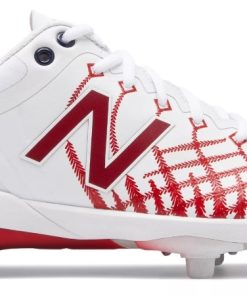 New Balance – White/Red Hero 4040v5 Metal Spikes (L4040AS5)