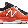 New Balance – Orange/Black Low Rubber Baseball Cleats (PL4040B4)
