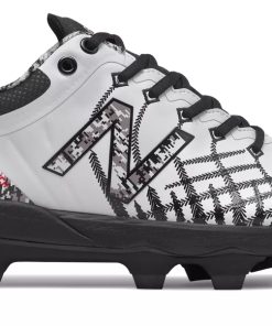 New Balance 4040v5 Adult Molded Cleats – White/Black (PL4040C5)