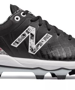 New Balance 4040v5 Adult Molded Cleats – Black/White (PL4040E5)