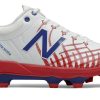New Balance 4040v5 Adult Molded Cleats – Red/White/Blue (PL4040PR)