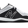 New Balance – White/Black 4040v4 Baseball Turf Shoes (T4040WB4)